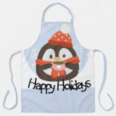 prettige feestdagen Penguin Schort (Voorkant)