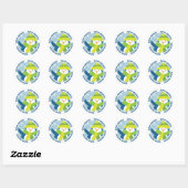 Prettige feestdagen Penguin-Sticker Ronde Sticker (Vel)