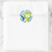 Prettige feestdagen Penguin-Sticker Ronde Sticker (Tas)