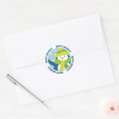 Prettige feestdagen Penguin-Sticker Ronde Sticker (Envelop)