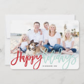 prettige feestdagen Penseelkalligrafie Moderne fot Feestdagenkaart