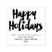 prettige feestdagen Penseelscript aanpassen Zelfinktende Stempel (Design)