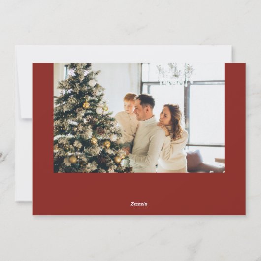 prettige feestdagen Penseelscript rood Feestdagenkaart (Achterkant)