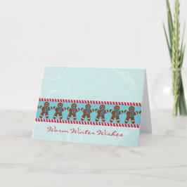 Prettige feestdagen peperkoek man kaart
