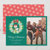 Prettige Feestdagen | Pepermunt Kandij Krans Feestdagenkaart (Voorkant / Achterkant)