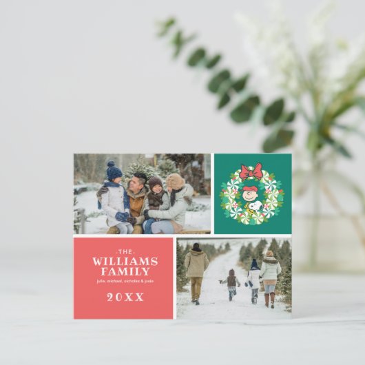 Prettige feestdagen €? | Pepermunt Snoep krans (Staand voorkant)