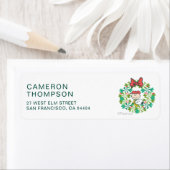 Prettige feestdagen €? | Pepermunt Snoep krans Etiket (Insitu)