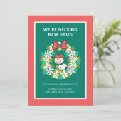 Prettige feestdagen €? | Pepermunt Snoep krans Feestdagenkaart (Staand voorkant)