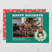 Prettige feestdagen €? | Pepermunt Snoep krans Feestdagenkaart (Voorkant / Achterkant)