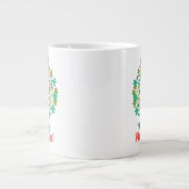 Prettige feestdagen €? | Pepermunt Snoep krans Grote Koffiekop (Voorkant)