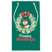 Prettige feestdagen €? | Pepermunt Snoep krans Klein Cadeauzakje (Achterkant)