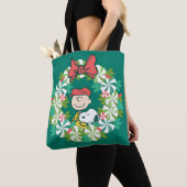 Prettige feestdagen €? | Pepermunt Snoep krans Tote Bag (Dichtbij)