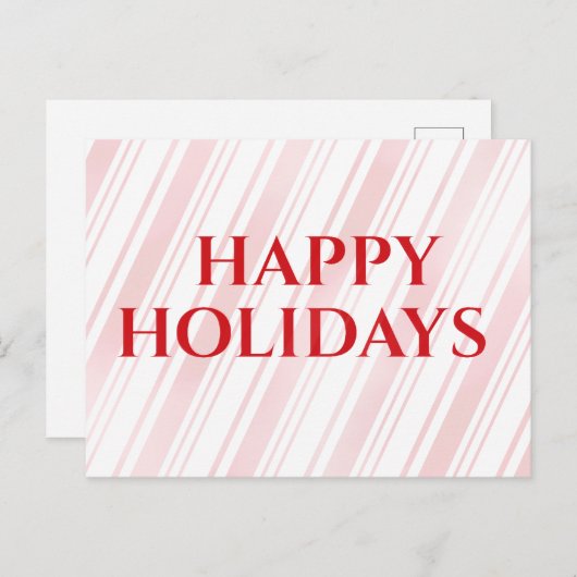 Prettige feestdagen Pepermunt Stripe (Voorkant / Achterkant)