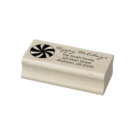 prettige feestdagen Peppermint-Snoep voor kerstmis Rubberstempel (Stempel)