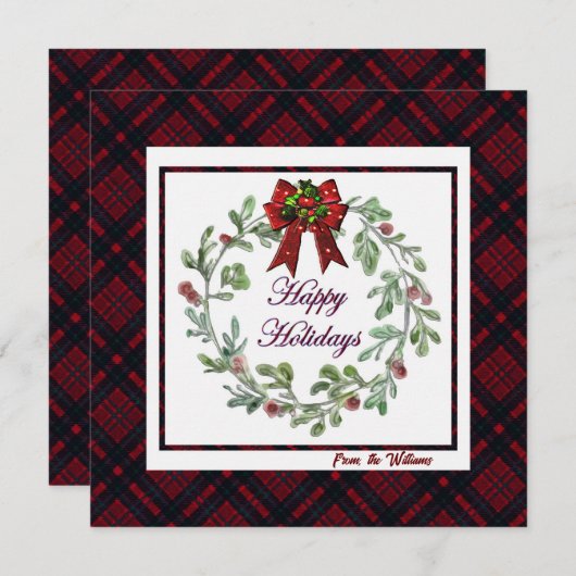 Prettige feestdagen Personaliseren Feestdagenkaart (Voorkant / Achterkant)