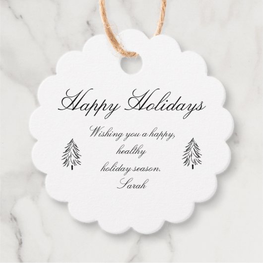 prettige feestdagen persoonlijke cadeauLabel Bedankjes Labels (Voorkant)