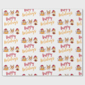 Prettige feestdagen Pet Cavia's Cadeaupapier (Vlak)