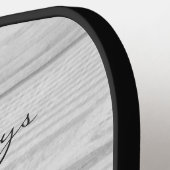 prettige feestdagen Pet Photo Script Rustic Pickleball Paddle (Links Detail)