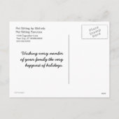 Prettige feestdagen Pet Sitter's (Achterkant)