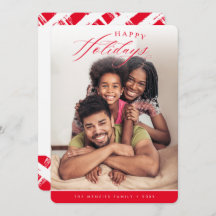 prettige feestdagen PHOTO modern kalligrafie rood