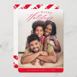 prettige feestdagen PHOTO modern kalligrafie rood Feestdagenkaart