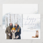 prettige feestdagen Photo Winter Woodland Scene Fo Feestdagenkaart (Voorkant / Achterkant)