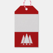 Prettige feestdagen Pijnbomen Country Christmas Cadeaulabel (Achterkant)