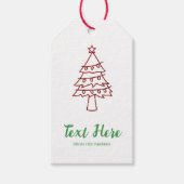 Prettige feestdagen pijnboom cadeaulabel (Voorkant)