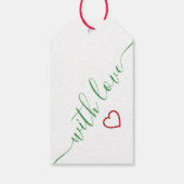 Prettige feestdagen pijnboom cadeaulabel (Achterkant)