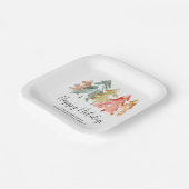 Prettige feestdagen Pine Bomen Kerstfeest Papieren Bordje (Gebogen)