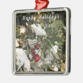 prettige feestdagen Pine Branch Metalen Ornament (Links)