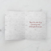 prettige feestdagen Pine on Birch Kaart (Binnen)