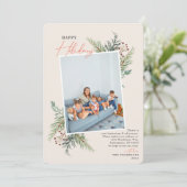 prettige feestdagen Pine Tan Moving Announge Feestdagenkaart (Staand voorkant)