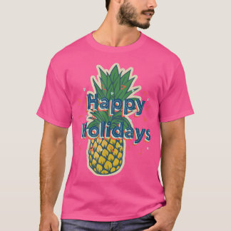 prettige feestdagen Pineapple Adult Funny Kerstmis T-shirt