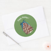 prettige feestdagen Pinecone Sticker (Envelop)