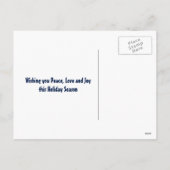 prettige feestdagen Pinguïn Couple onder de mistle (Achterkant)