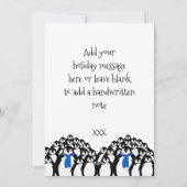 Prettige feestdagen Pinguïn gepersonaliseerd zwart Feestdagenkaart (Achterkant)