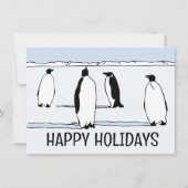 Prettige feestdagen Pinguïn Winter Christmas Cool Kaart (Voorkant)