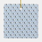 Prettige feestdagen Pinguïn Winter Christmas Cool  Keramisch Ornament (Achterkant)