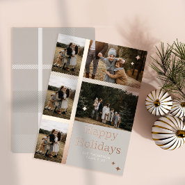 Prettige feestdagen Plaid 5 Familie Foto Plaid Col