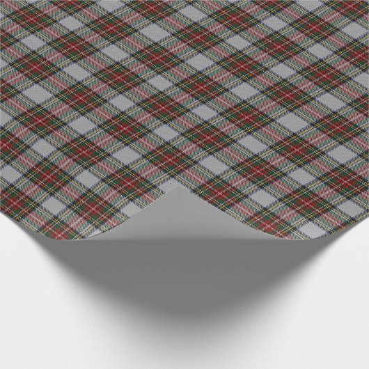 Prettige feestdagen Plaid Christmas Wit Rood Groen Cadeaupapier (Hoek)