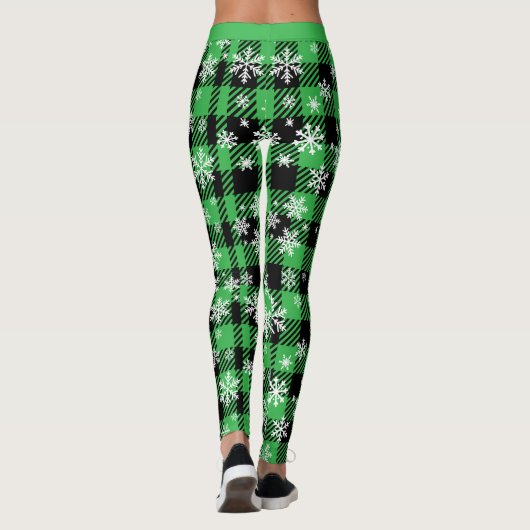 Prettige feestdagen Plaid "?" Leggings (Achterkant)