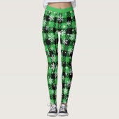  Prettige feestdagen Plaid "?" Leggings (Voorkant)