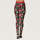  Prettige feestdagen Plaid "?" Leggings (Achterkant)