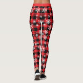  Prettige feestdagen Plaid "?" Leggings (Achterkant)