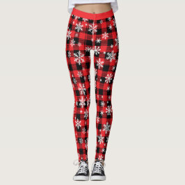  Prettige feestdagen Plaid "?" Leggings