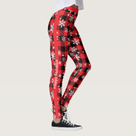Prettige feestdagen Plaid "?" Leggings