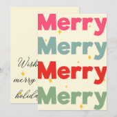 Prettige Feestdagen Plat Kaart (Voorkant / Achterkant)