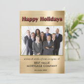 Prettige feestdagen PLAT Modern Fotobedrijf Feestdagenkaart (Staand voorkant)