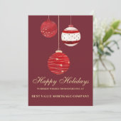 Prettige feestdagen Platte Waterverf Feestdagenkaart (Staand voorkant)